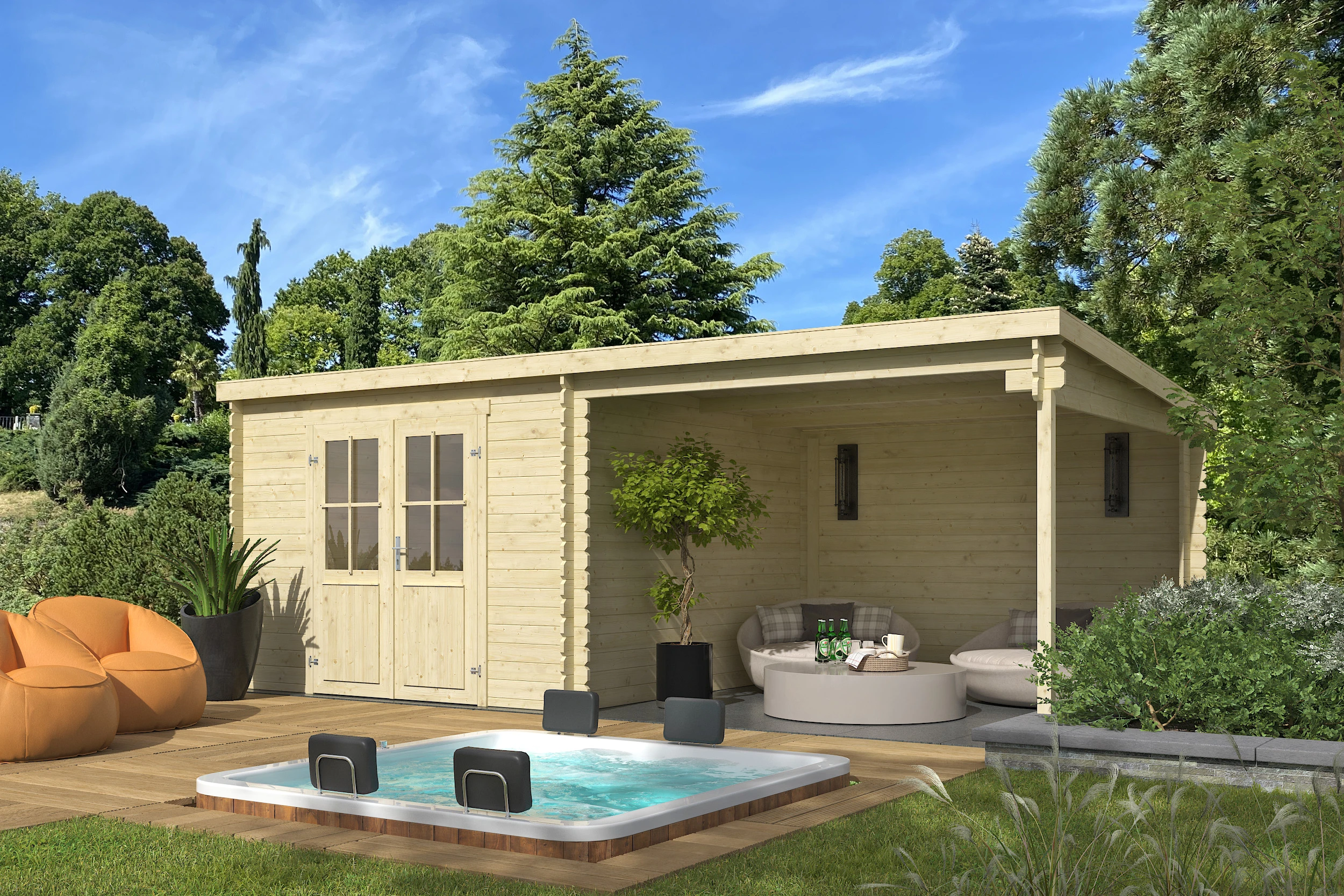 Outdoor Life Blokhut Orlando 581 x 292 cm - Afbeelding 2